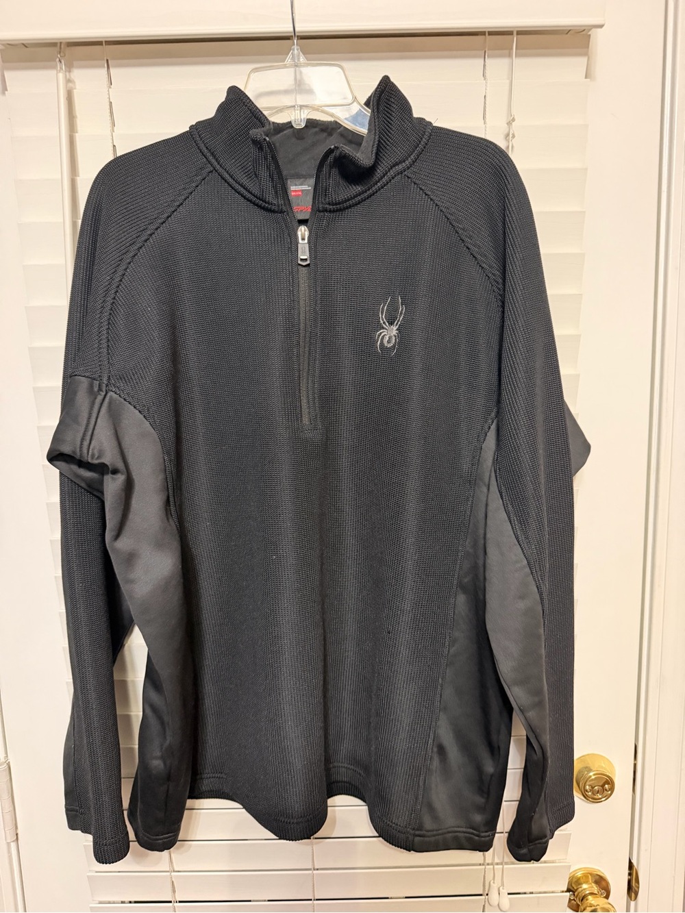 Spyder Black Jacket with Red Logo Patch